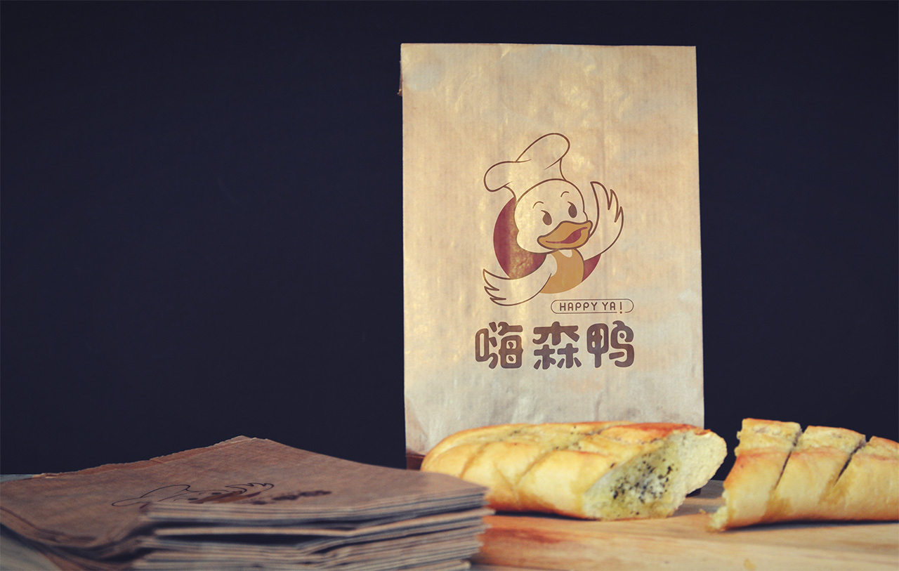 嗨森鸭熟食品牌-标志设计图1