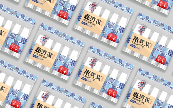富美家一次性纸杯包装