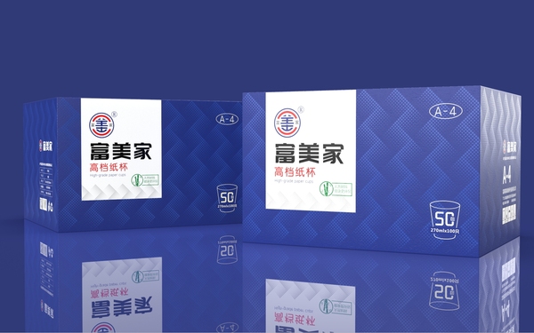 富美家一次性纸杯包装
