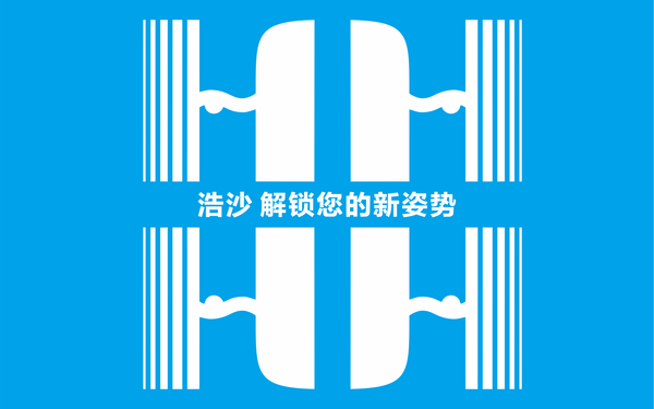 浩沙游泳健身logo設計