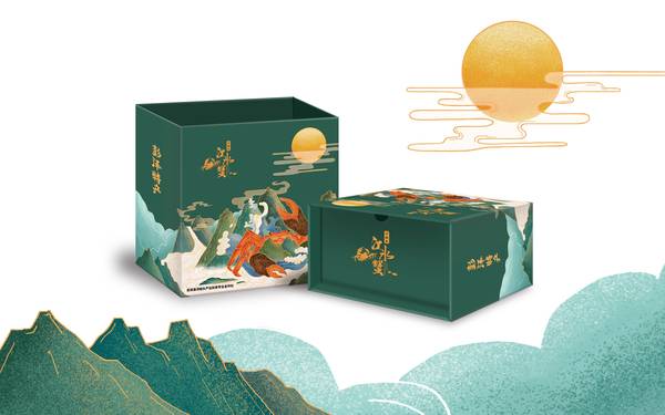 江水蟹-中端款大闸蟹礼盒包装设计