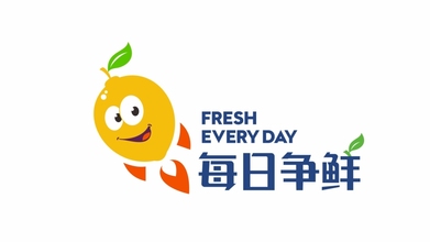 每日爭鮮生鮮自助柜品牌LOGO設計