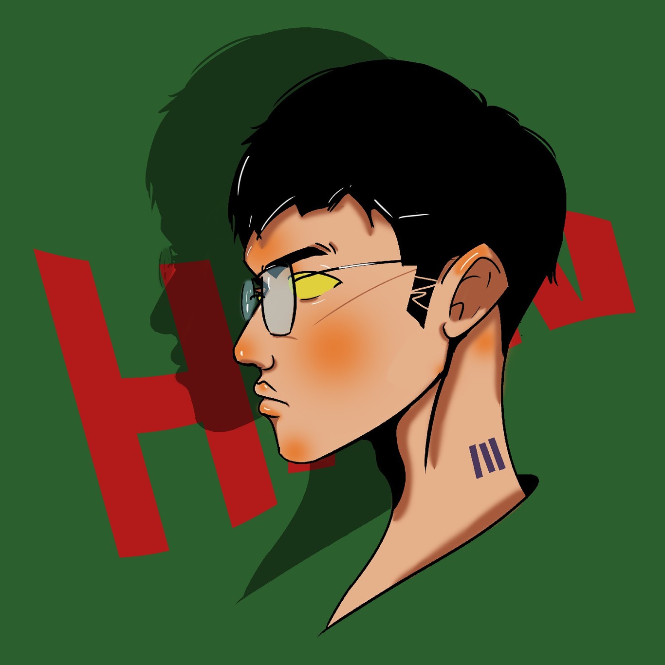 个人头像插画练习图6