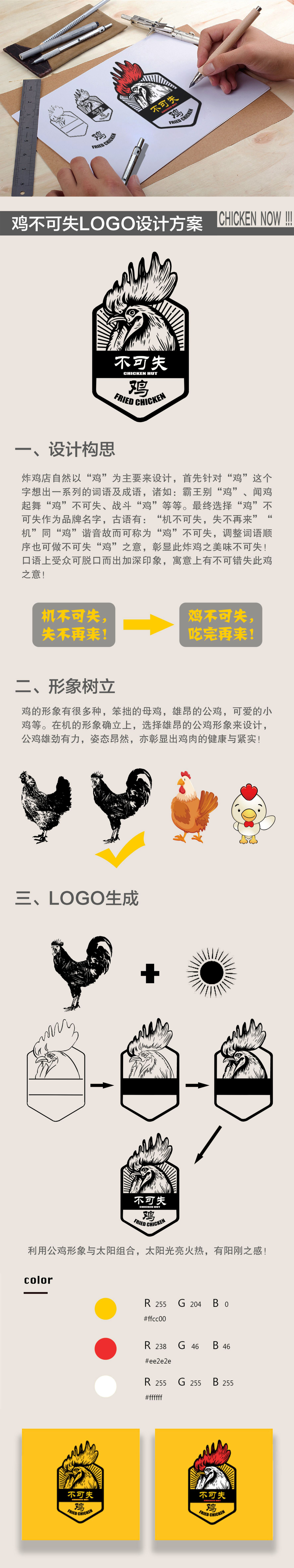 雞不可失餐飲品牌LOGO/包裝設(shè)計(jì)圖0