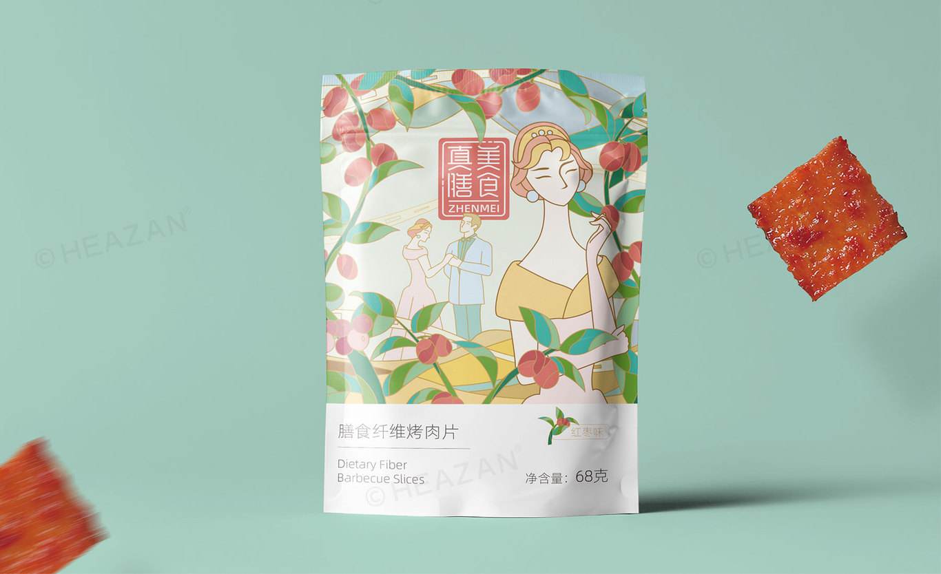 食品行業(yè)·真美食品 肉脯包裝設(shè)計(jì)圖8