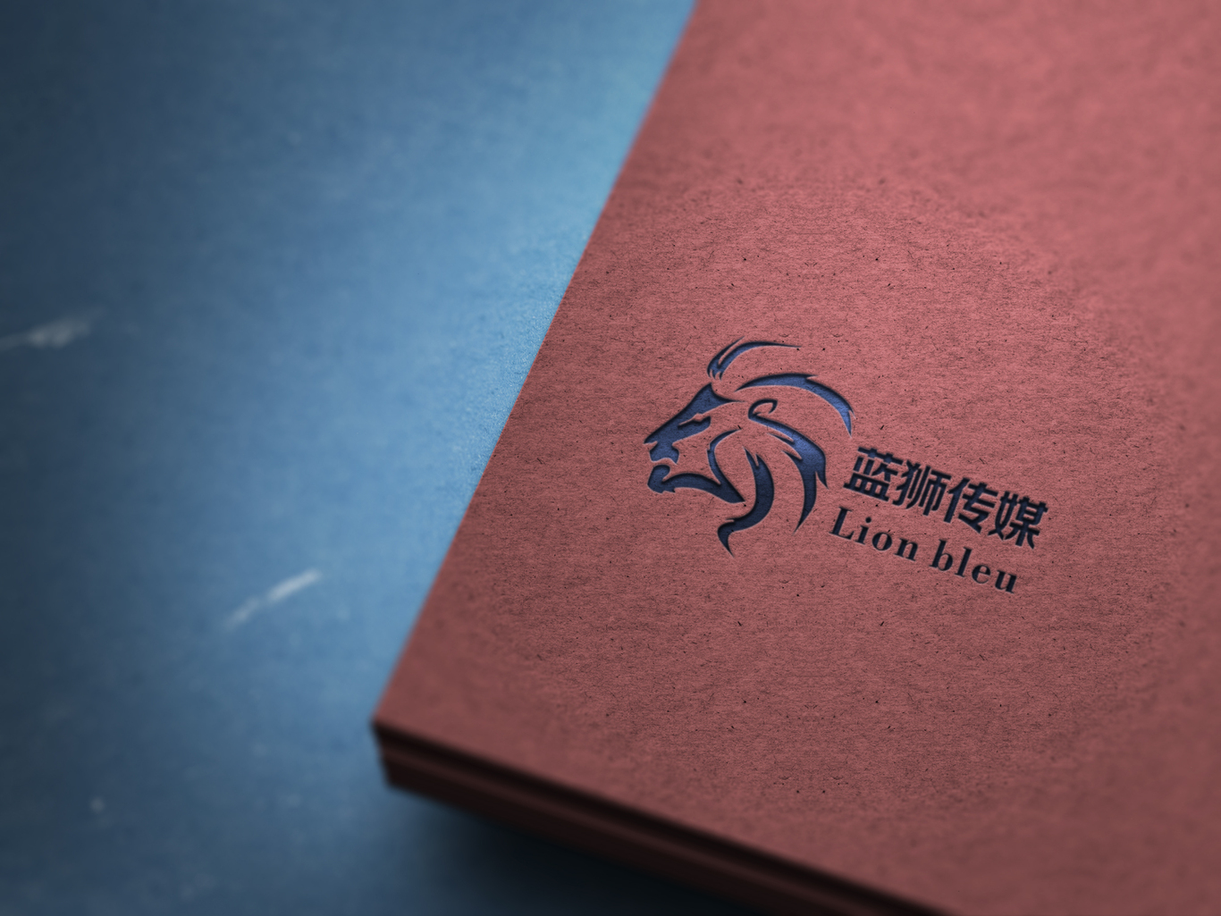 蓝狮娱乐传媒LOGO设计图1