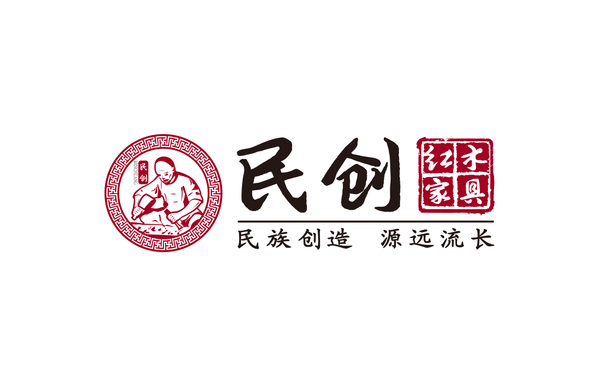 民創(chuàng)紅木家具品牌logo設計