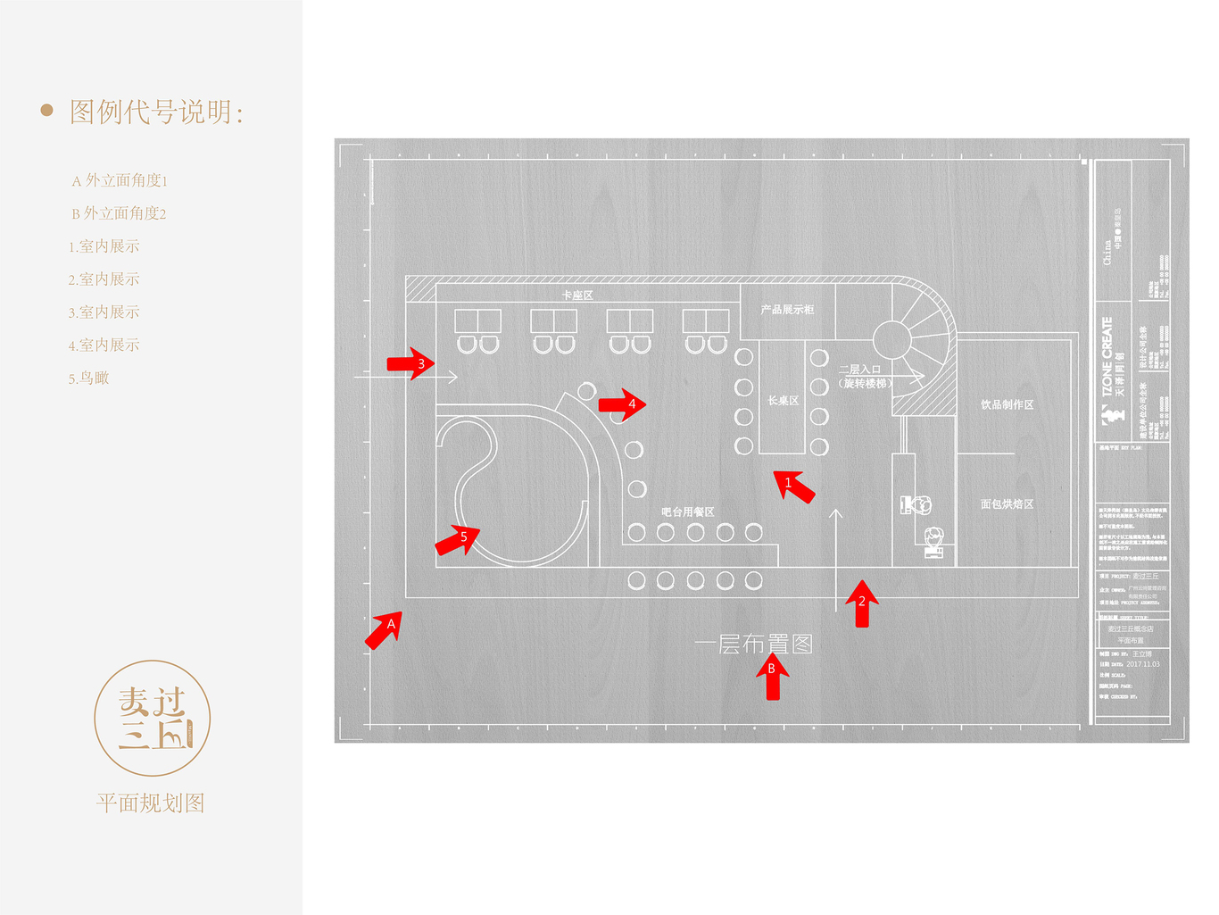 麥過(guò)三丘茶飲歐包小店空間SI提案圖2