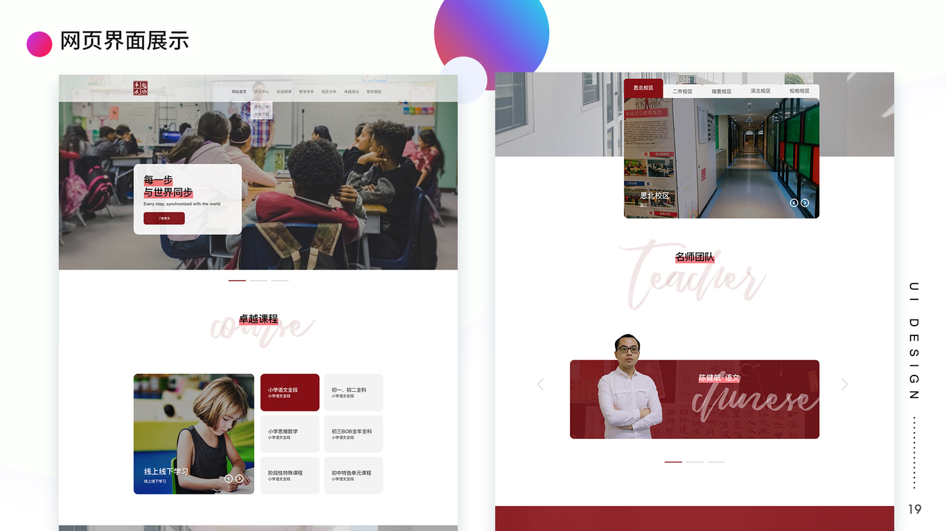 卓越成功教育培训学校网页设计图1
