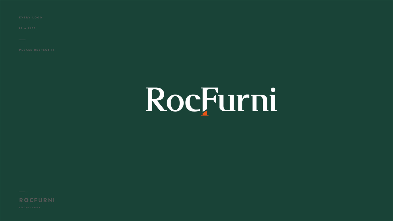 巖板家居RocFurni logo設計方案3圖2