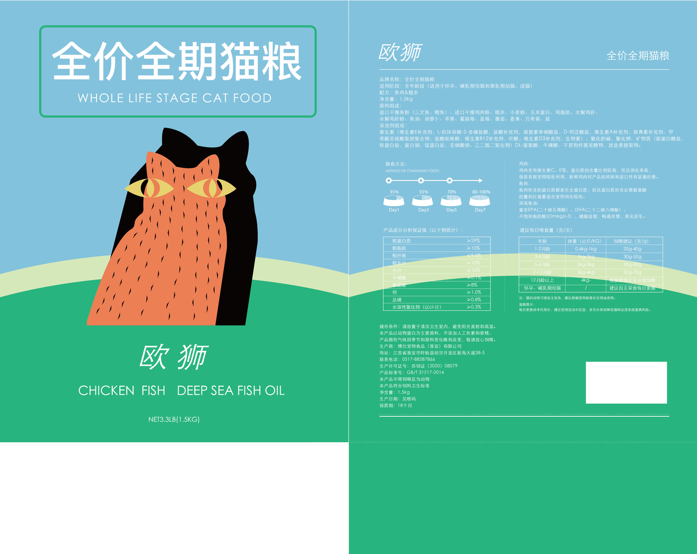 欧狮猫粮包装图0