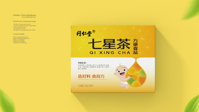 食良方儿童七星茶品牌LOGO设计