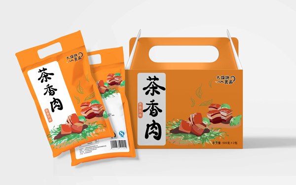 肉制品系列包裝插畫