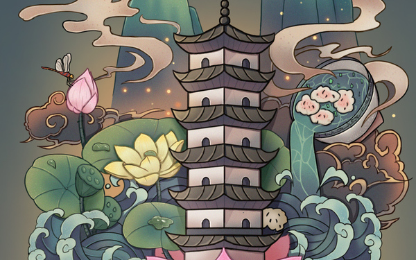 原創(chuàng  )國潮宣傳插畫(huà)