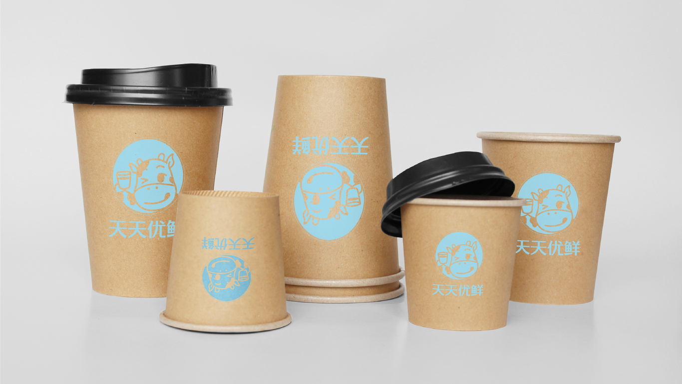 鲜奶吧logo设计图2