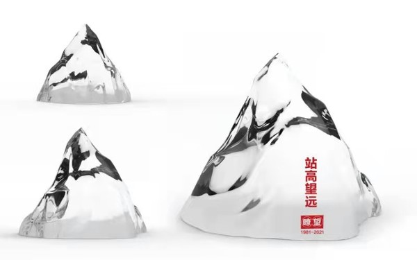 瞭望雜志水晶鎮(zhèn)紙禮品