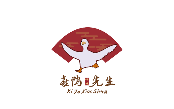 喜鴨先生餐廳logo設(shè)計(jì)