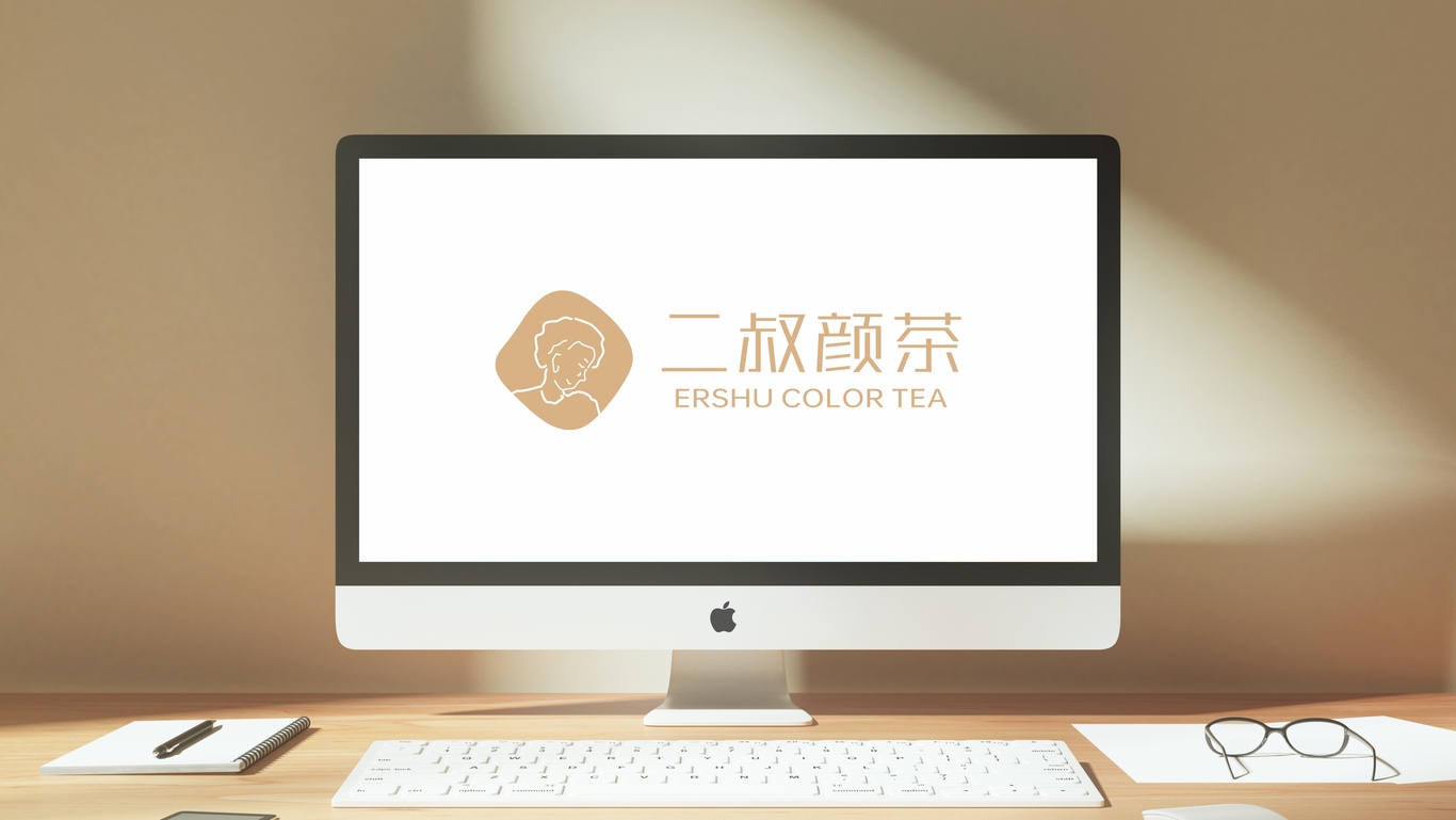 二叔顏茶-品牌LOGO設計圖2