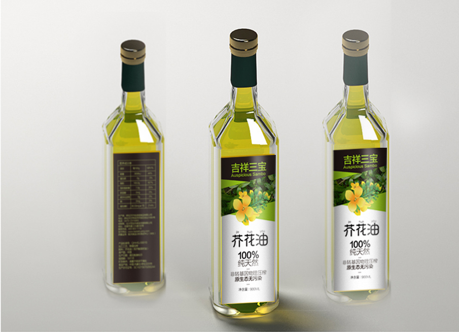 芥花油瓶贴图2