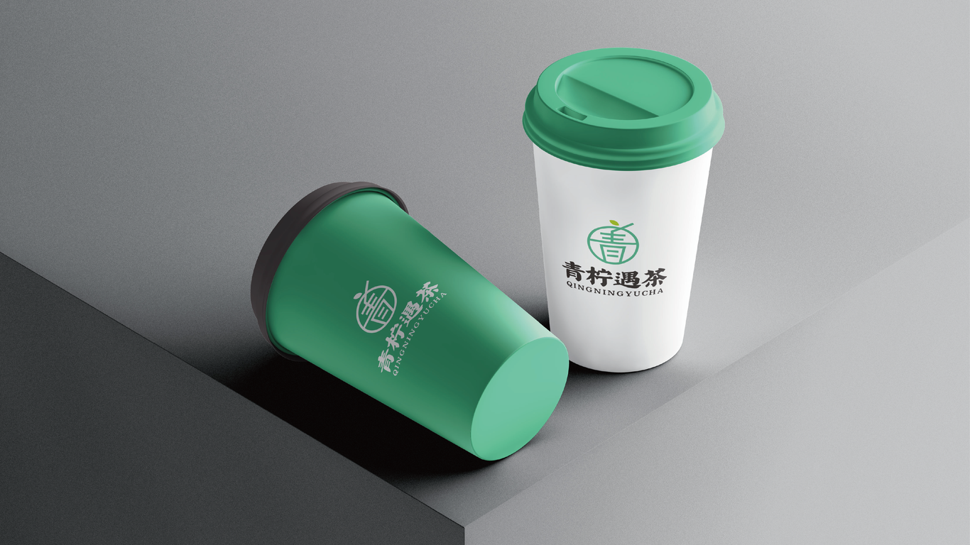 青檸遇茶茶飲品牌LOGO設計中標圖6