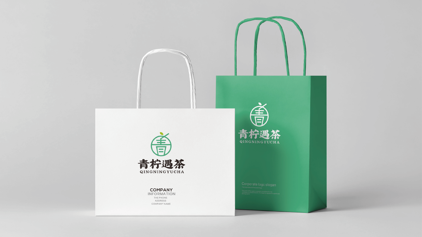 青檸遇茶茶飲品牌LOGO設計中標圖8