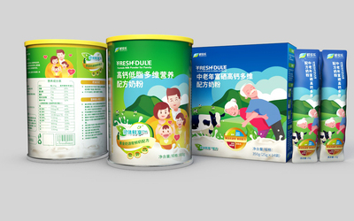 鲜乐多奶粉包装