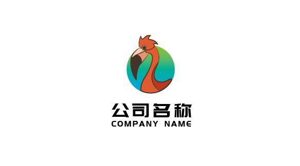 卡通火烈鳥(niǎo)logo