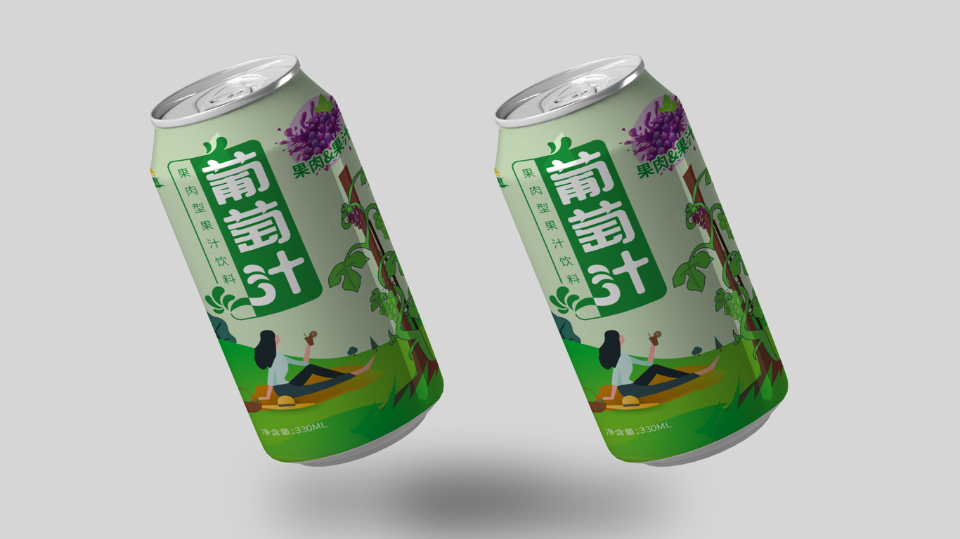 滄山云果葡萄汁飲料包裝設(shè)計中標(biāo)圖3