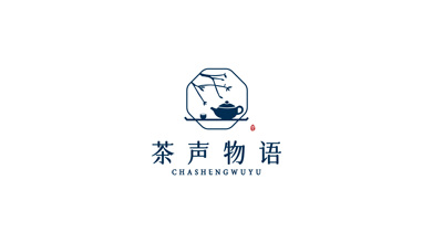 茶聲物語茶樓LOGO設(shè)計