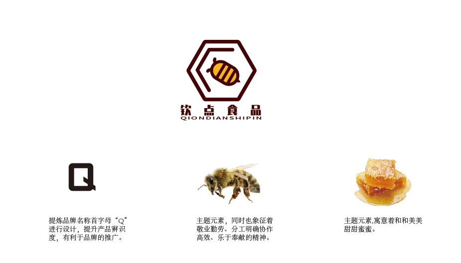 钦点食品蜂蜜LOGO设计图1