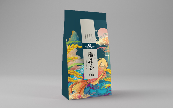 乡吾农品大米包装设计