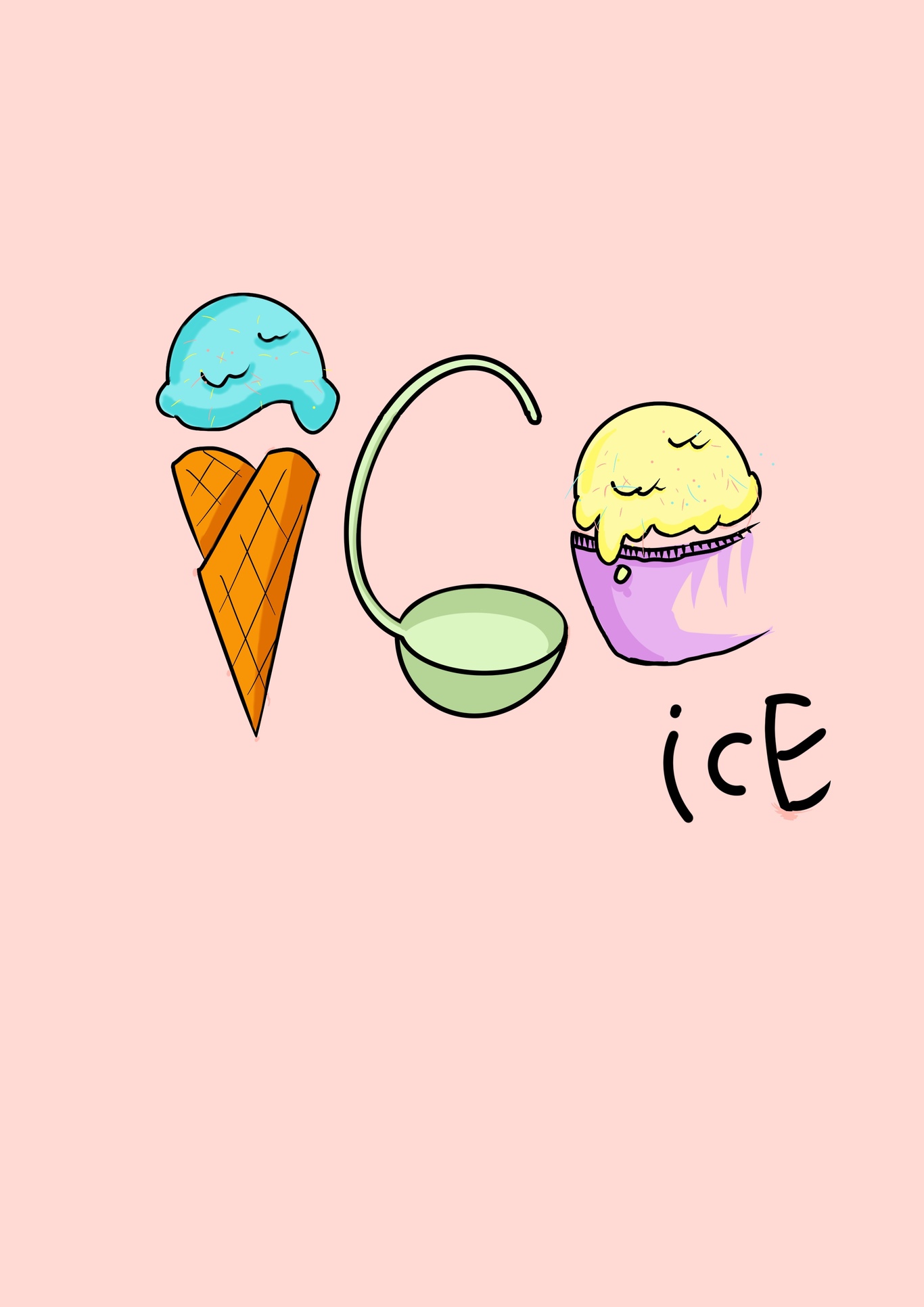 《字体设计——鸟》《字体设计——ICE》图0