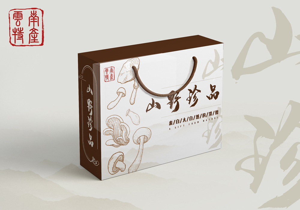菌菇生鲜礼盒内外包装图4