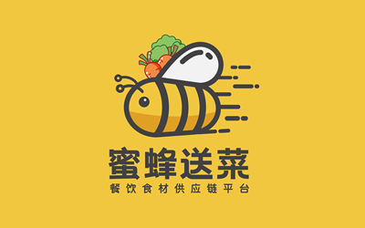 蜜蜂送菜電商平臺(tái)logo展示