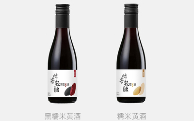 時客輕釀糯米酒標貼設(shè)計