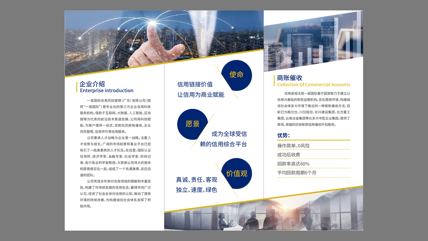 一諾國際企業(yè)管理類折頁設計中標圖0