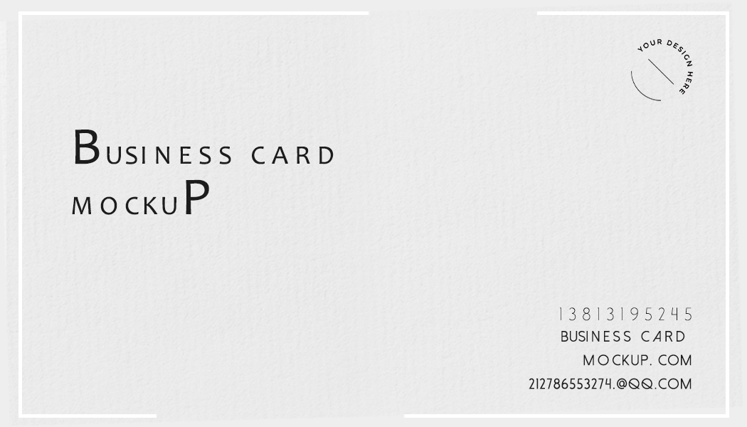 纯白纸质名片图0