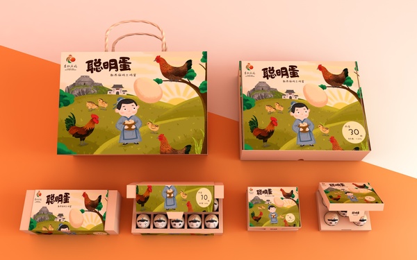 “聰明蛋”——崇仁麻雞蛋包裝設計