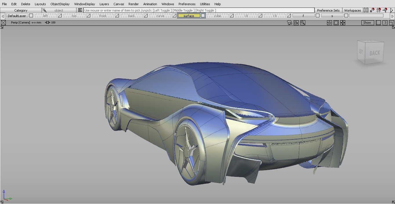 BMW-i8外饰正向建模图2