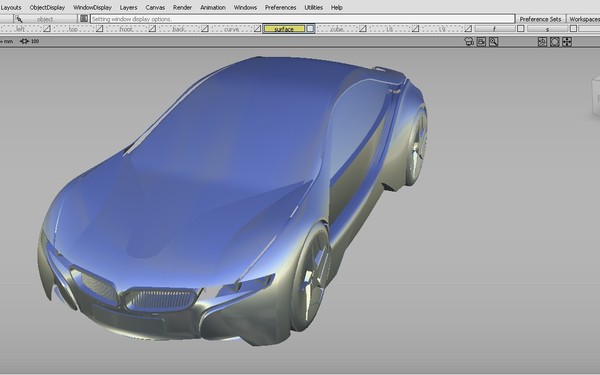 BMW-i8外饰正向建模