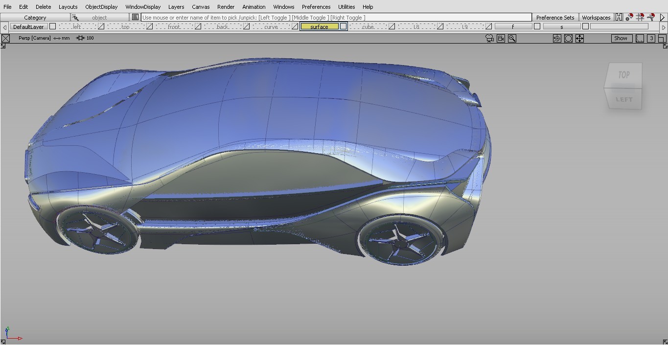 BMW-i8外饰正向建模图1