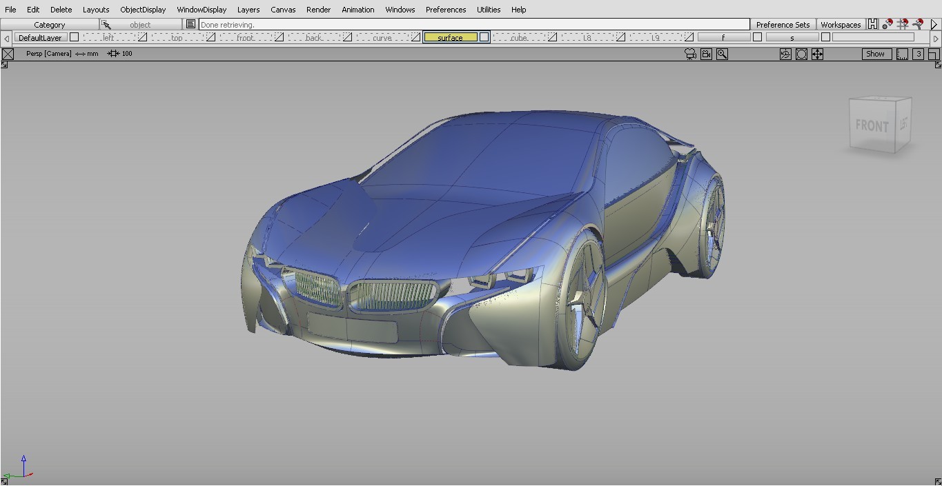 BMW-i8外饰正向建模图0