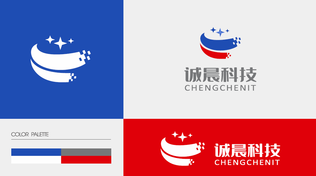 诚晨科技信息品牌LOGO设计中标图3