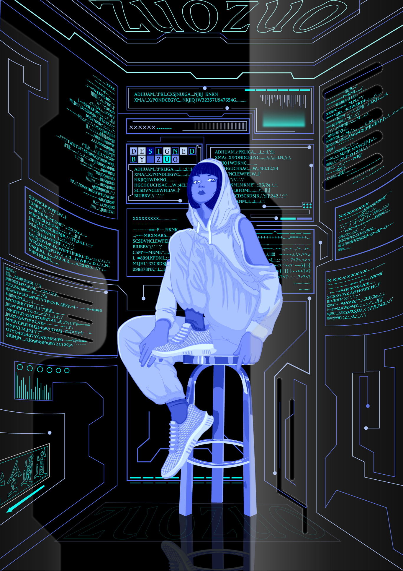 Ai矢量插画、赛博朋克图0