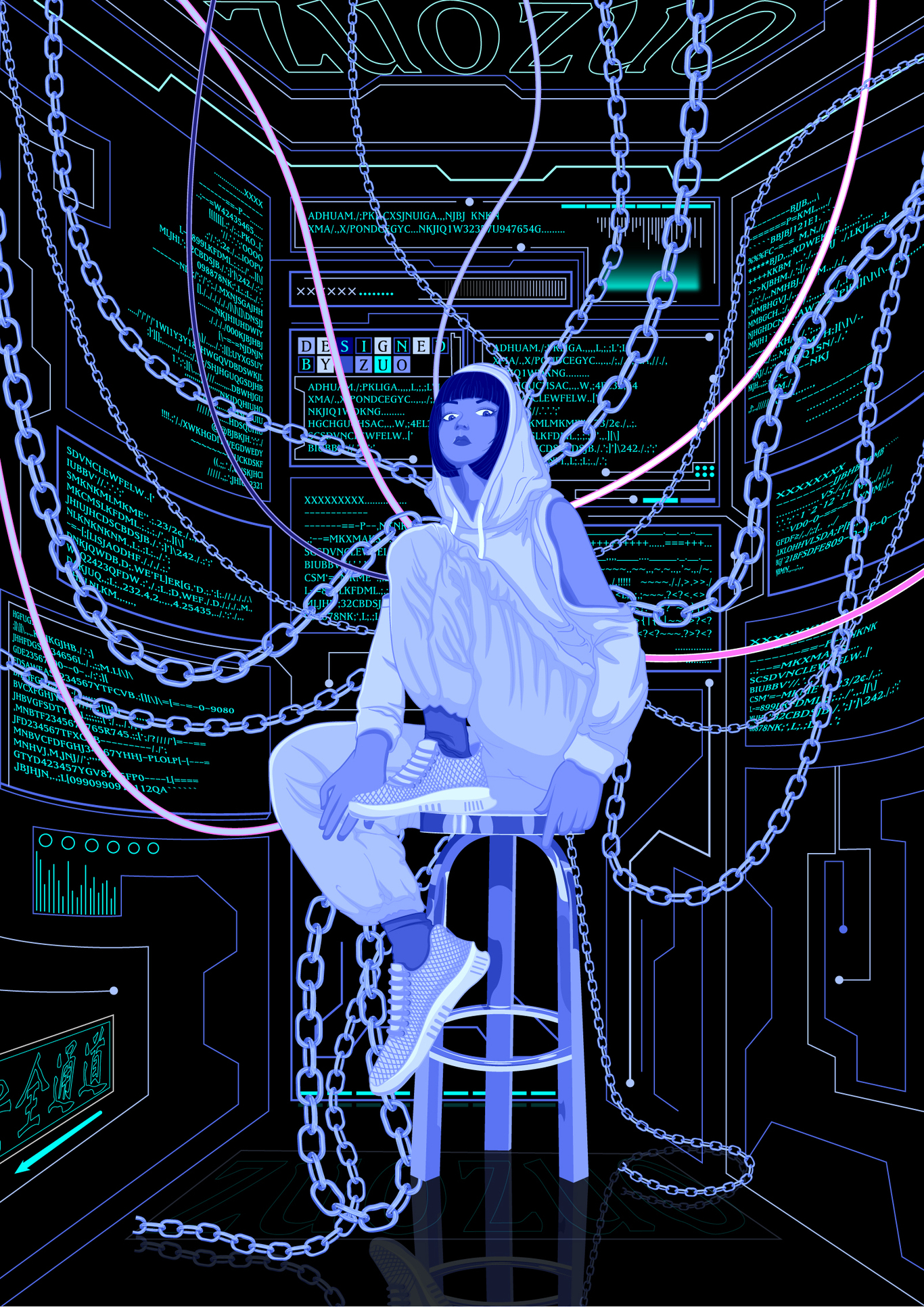 Ai矢量插画、赛博朋克图1