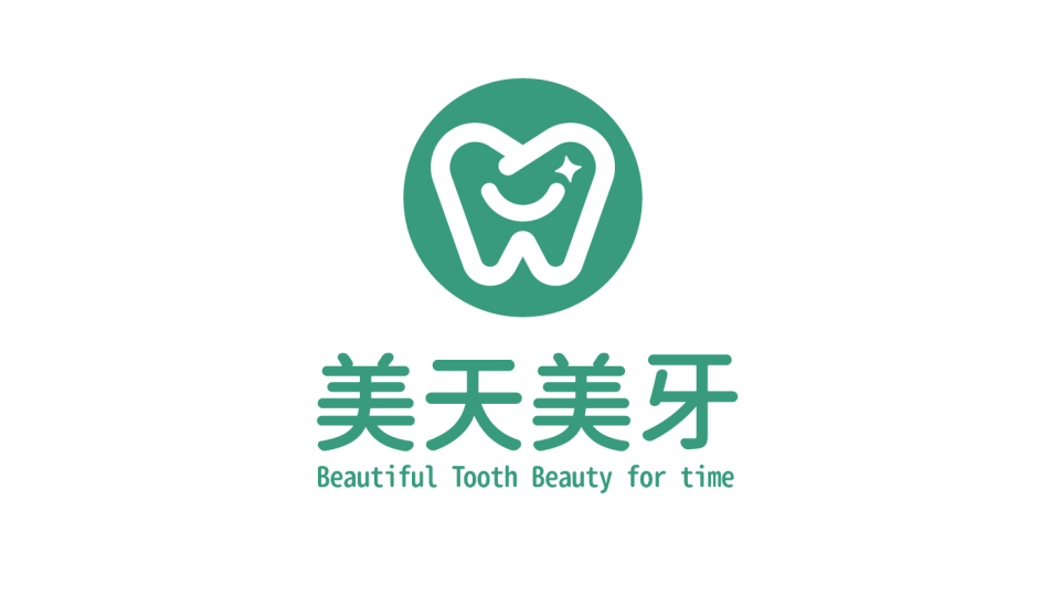 美天美牙口腔类LOGO设计