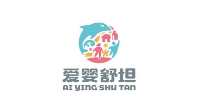 愛嬰舒坦家政服務類LOGO設計