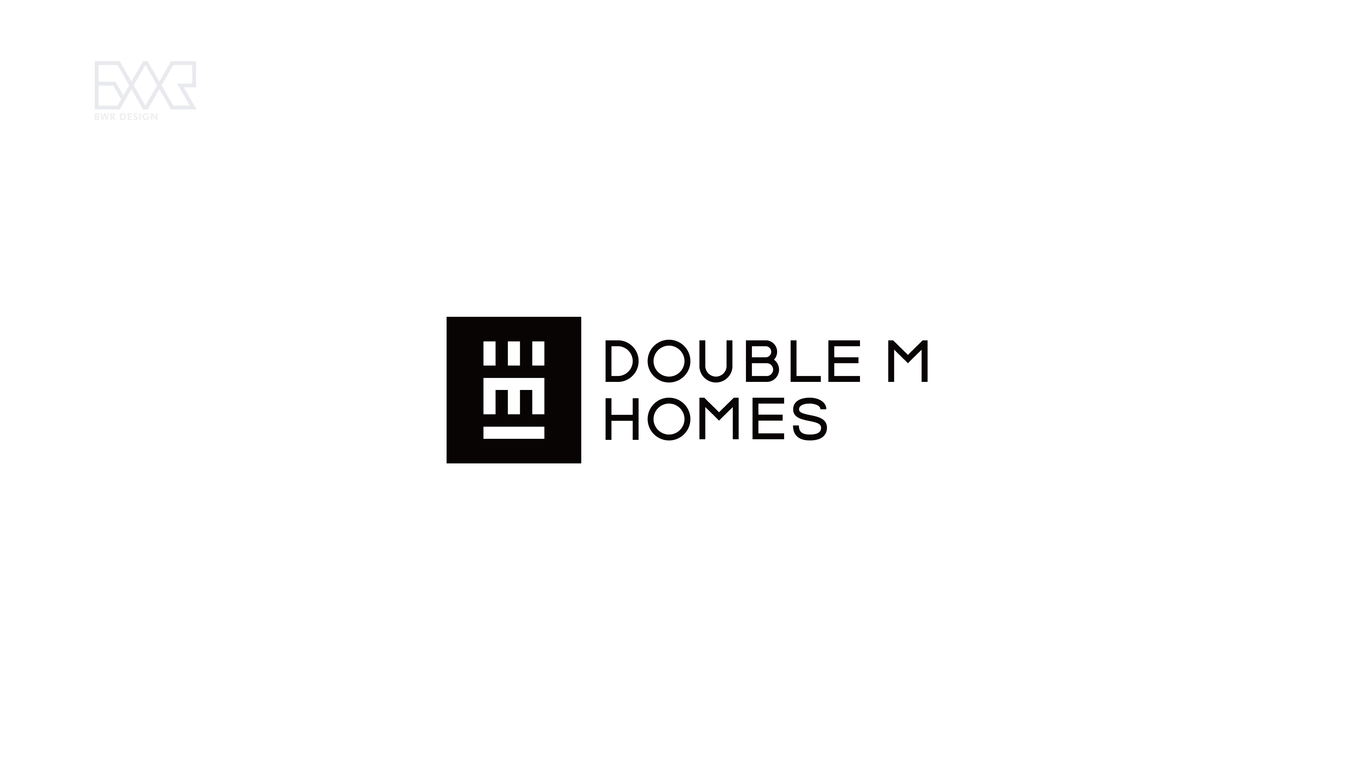  DOUBLE M HOMES標(biāo)志設(shè)計(jì)圖0