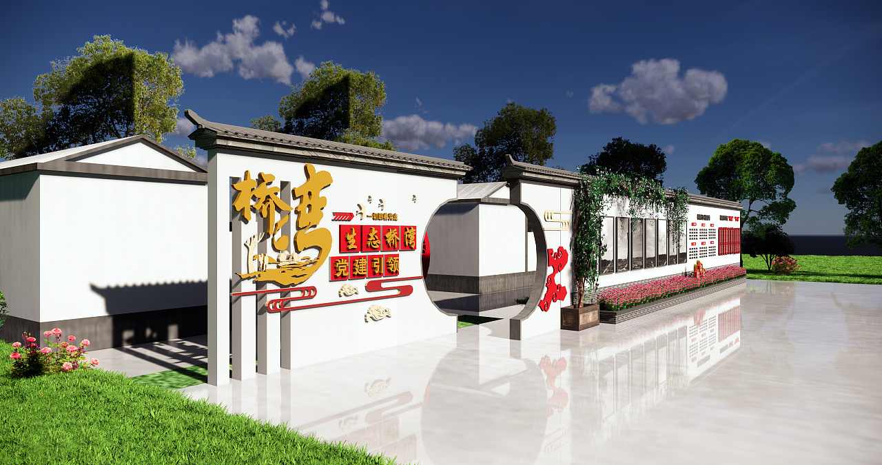 乡村户外景观墙图0