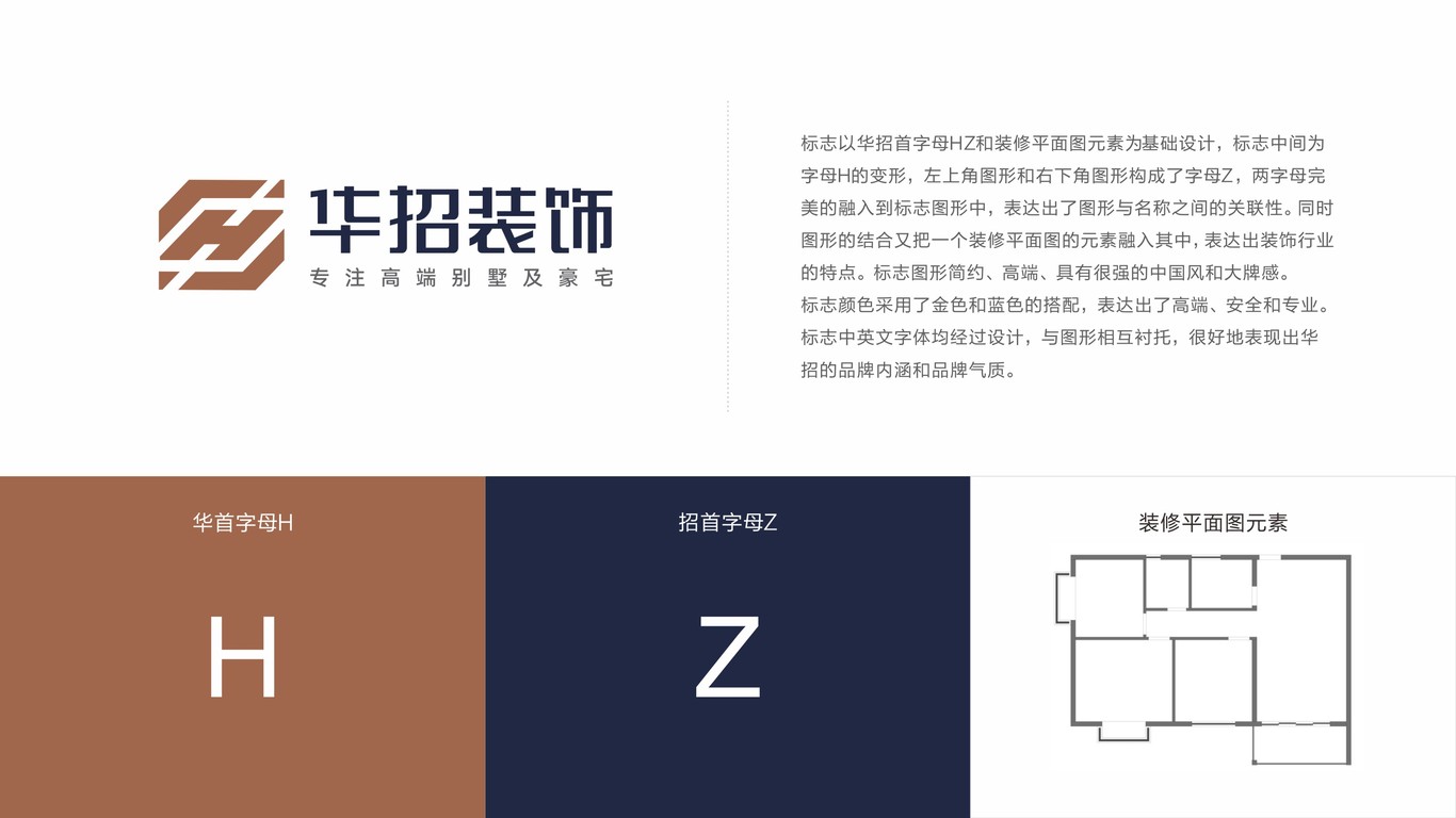 華招建筑裝飾品牌LOGO設(shè)計中標圖0